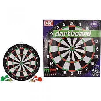 MY or PMS 2 Sided Dart Board + Darts Sets 42 or 29 cm Diameter Toy Game