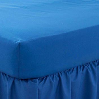 Mid Blue Poetry Fitted Sheet for Bunk Beds