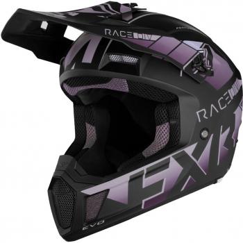 FXR Clutch Evo 2023 Helm für Snowmobil Schwarz Lila XS