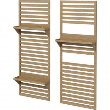 Fir Tree Wall‑Mounted Garden Stand with Slatted Trellis