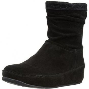 Botas Fit For Fun Crush Suede Zip para mujer, color negro, talla 38