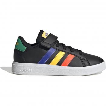 Baskets adidas Grand Court enfant avec sangle supérieure et lacets élastiques