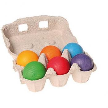 Grims 6‑Color Wooden Ball Assortment