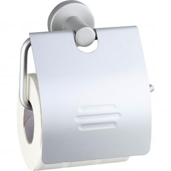 MSV Porta-Rollo con Soporte DE Aluminio-Lugano, Gris Mate, 15.5x13.5x5 cm
