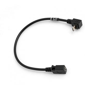 Prolunga Cavo Micro USB 90° in Uscita 27 cm