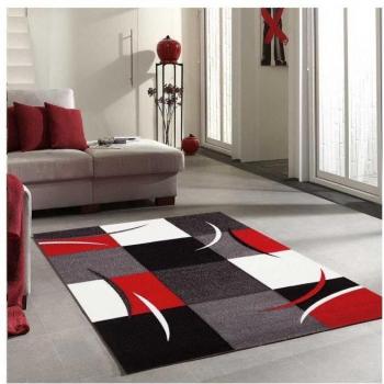 Tapis salon et chambre 240x340 Rouge Damier
