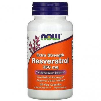 Ahora alérgico: Resveratrol 350 mg, 60 cápsulas de fuerza vegetal