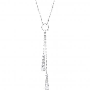 Elli Y‑Kette 1 ct – elegante Kreis‑Kugel-Kette für Frauen, 925 Sterling