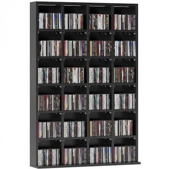 Homcom Media Organizer – 89×130.5 cm (Ebony Black)