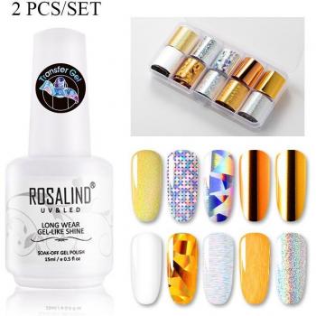 Kit de Uñas en Gel ROSALIND con Pegatinas para Arte de Uñas