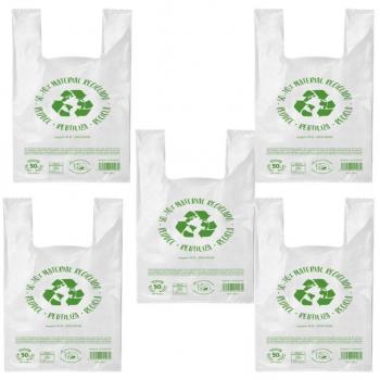 Bolsa Camiseta HPDE 50-70% 300x400 mm – 100 unidades reutilizables