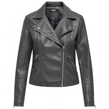 ONLY Jacke aus Kunstleder Gemma 15153079 Grau Regular Fit