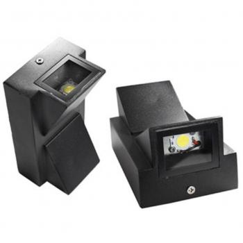 Iluminación Doble Salida 10W Negra, Uso Exterior