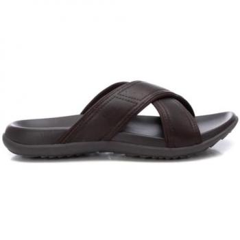 Chancletas Xti Hombre Goma con Cintas Cruzadas Marrón