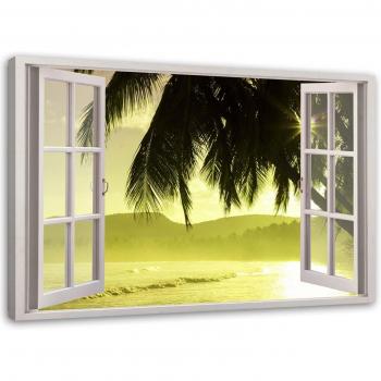 Lienzo Decorativo Atardecer con Palmeras 60x40