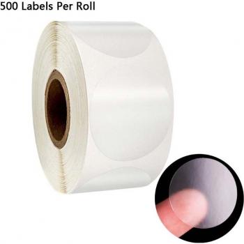 500pcs Round Clear Sticker Seals for Cards and Invitation Envelopes