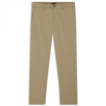BOSS Pantaloni Chino Beige Casual Cotton