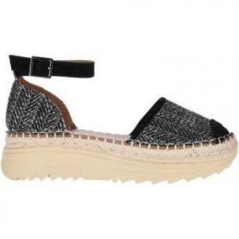 Chika10 Sandalias de Cuña Aldara 03 Negro