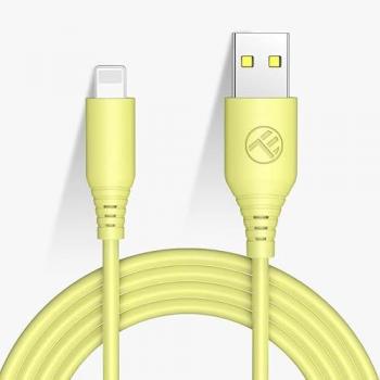 Câble USB‑Lightning 1m 3A Silicone Tellur Jaune