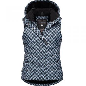 Ragwear Damen Weste Hesty Print mit Hahnentritt Muster