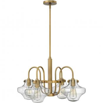 Congress Multi Arm Chandelier Brushed Caramel Finish, E27