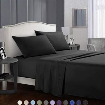 SaDiao Bedding Machine Washable 4 Piece Bed Sheet Set