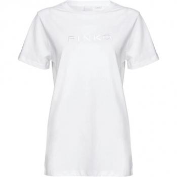 Pinko T-Shirt Modell 101752 A1NW – Weiß, reguläre Passform