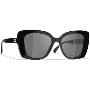 Chanel Stylish Sunglasses Unique Design Black female 53 MM
