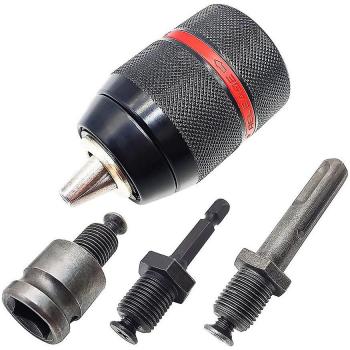 Mandril 1/2” con SDS‑Plus 1/4” Hex 1.5‑13mm y Juego de Llaves Negros