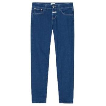 Baker Damen Jeans – Knöchellang, Casual, Unifarben, 31 – Blau