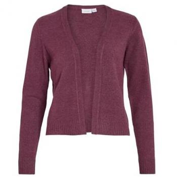 VILA Cardigan Ril Short Fig Dark Melange 2XL – Colore Speciale