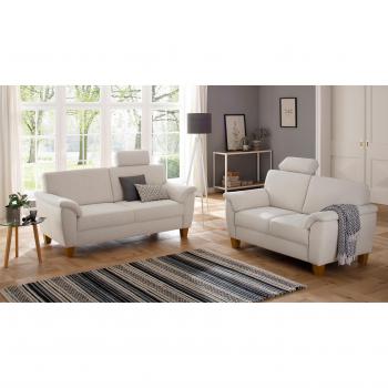 Beige Polstergarnitur Texel mit Kontrastnaht