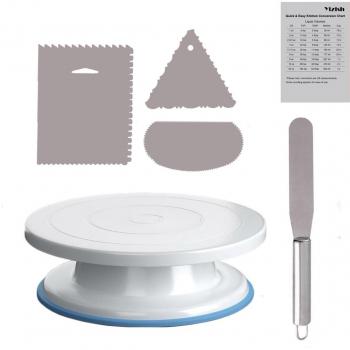 Yizish 11 Inch Cake Stand with Icing Tools