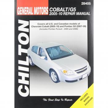 Chilton's General Motors Chevrolet Cobalt & Pontiac G5 2005-10 Repair Manual: Covers all U.S. and Canadian Models of Chevrolet Cobalt