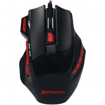 Phoenix Mouse 3 Colores Retroiluminado Negro