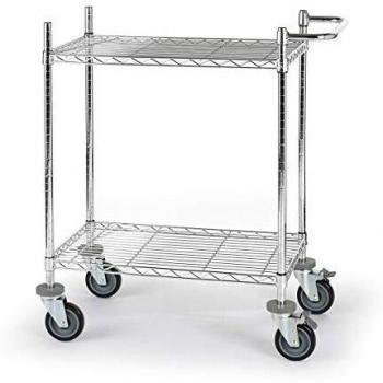 Carrello di servizio in metallo 2 piani