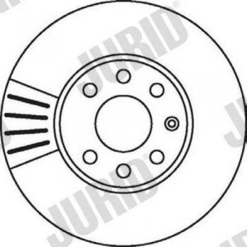 Disque de frein ventilé JURID 562069JC pour OPEL, CHEVROLET, VAUXHALL