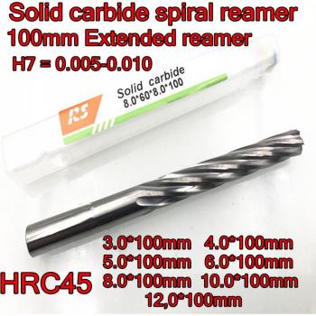 100mm Solid Carbide Reamer with H7 Tolerance