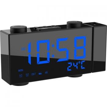 Snooze Function Digital Clock with FM Radio and Temperature Display