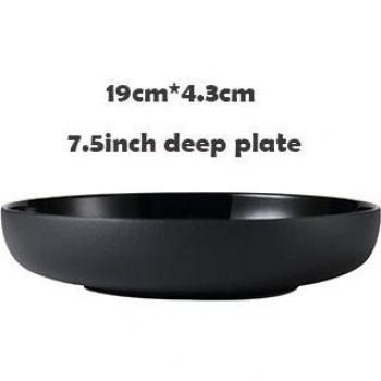 Luxury Matte Dinner Plates with Golden Edge
