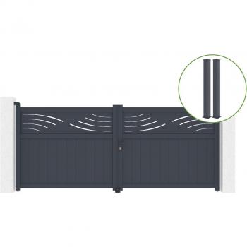 Halti Puerta Abatible 3,4m con Estructura de Aluminio