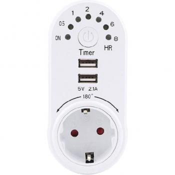 EU Plug Smart Countdown Timer Socket with 8-Hour Control