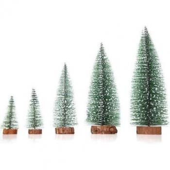 Chaude 25CM arbre de noël Mini pin avec Base en bois