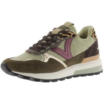 Victoria Luna Damen Sneaker aus Nylon und Daunen in Grün, Größe 41