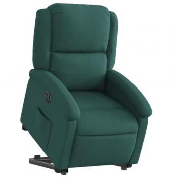 Fauteuil d’appoint électrique vert foncé, tissu haut de gamme – VidaXL