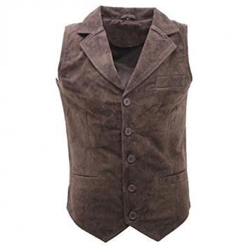 Men's Brown Goat Suede Waistcoat