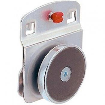 Supporto magnetico Ø 40 mm per piastre forate zincato