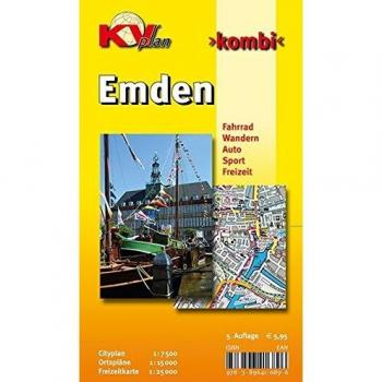 Emden KVplan Radkarte/Freizeitkarte/Stadtplan 1:30.000 / 1:15.000