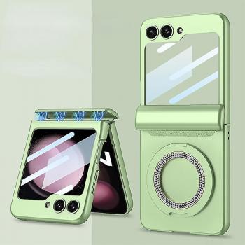 Funda Verde Suave con Protección de Bisagra para Z Flip 5