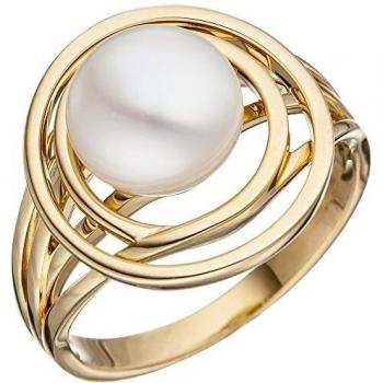 Goldperlen‑Ring JOBO – 585 Gold Gelbgold, Größe 56